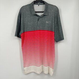 Nike Golf Dri Fit Tiger Woods Polo Shirt Collar Men's size Large